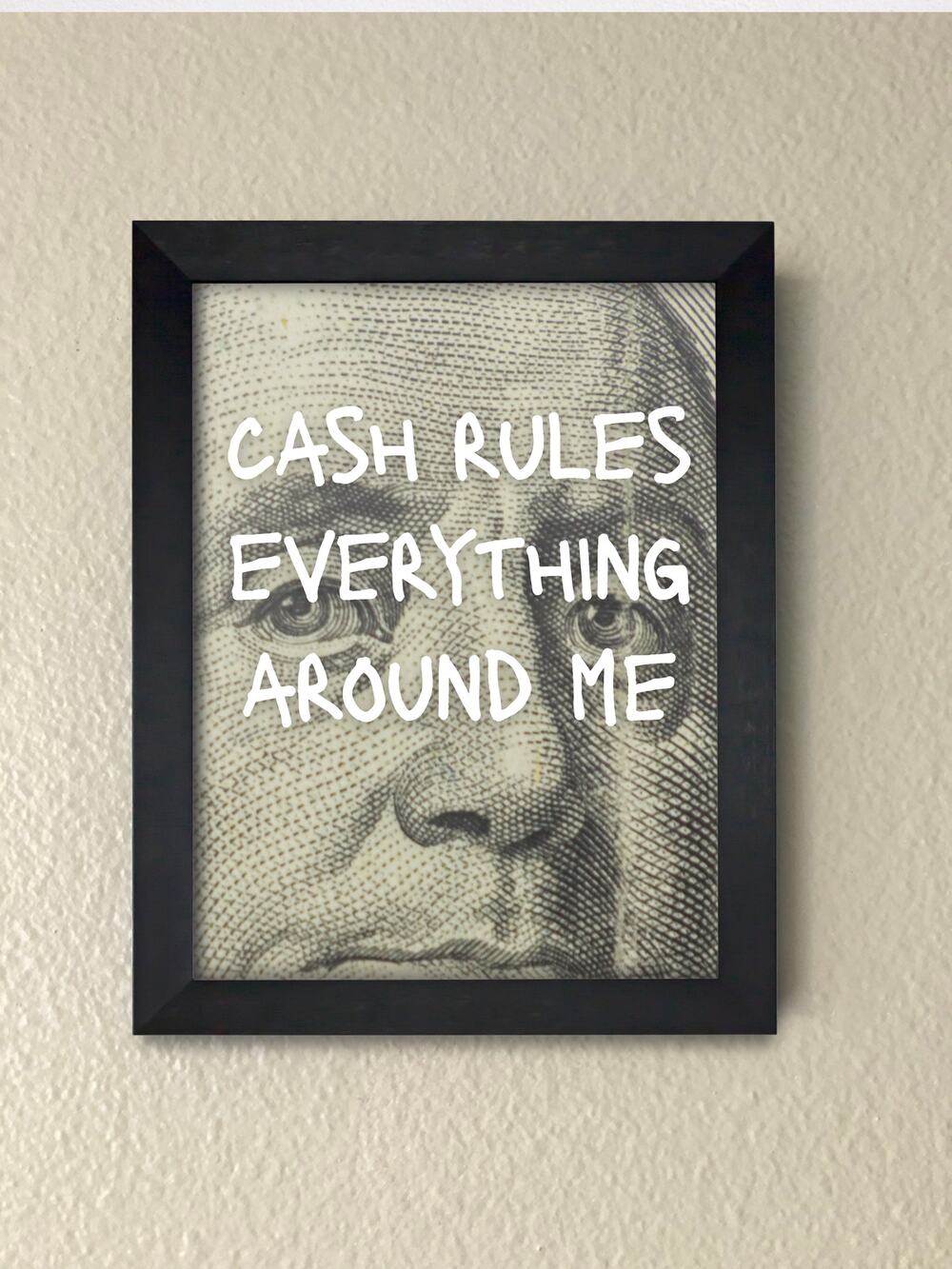 CREAM Motivational Quote Framed Wall Art | Inspirational Print | Office Decor